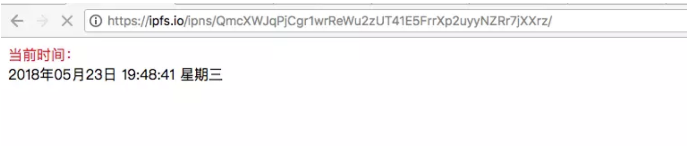 查看IPNS对应网页